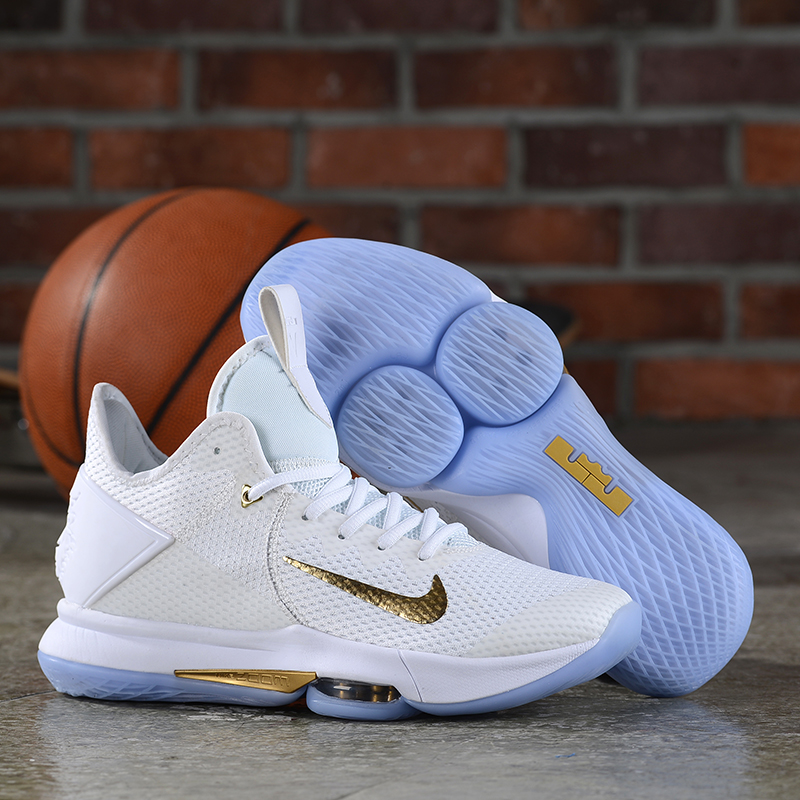 Nike LeBron Witness 4 White Gold Shoes